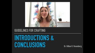 Crafting Introductions and Conclusions