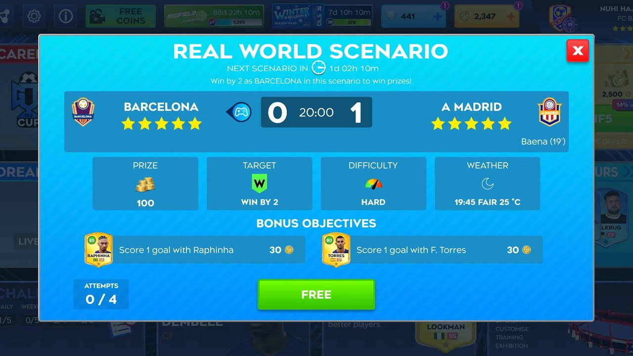 DLS 26 scenario: FC Barcelona VS Atletico Madrid