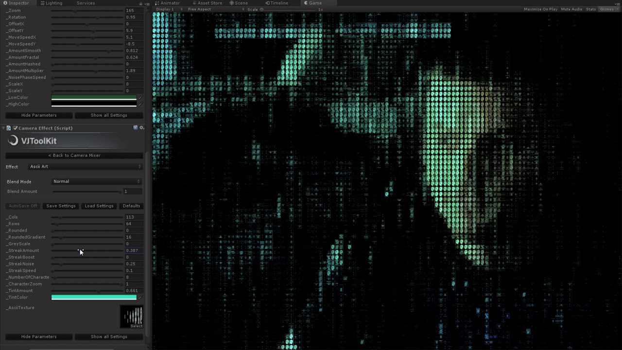 VJToolkit - Ascii Art / Matrix Effect - YouTube