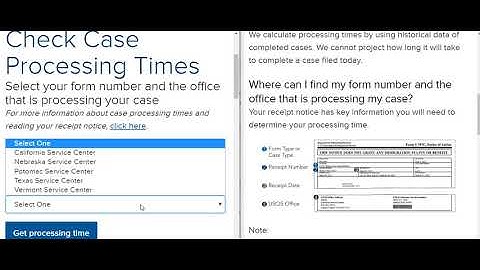 Quick Tutorial - Checking Case Case Processing Times With USCIS