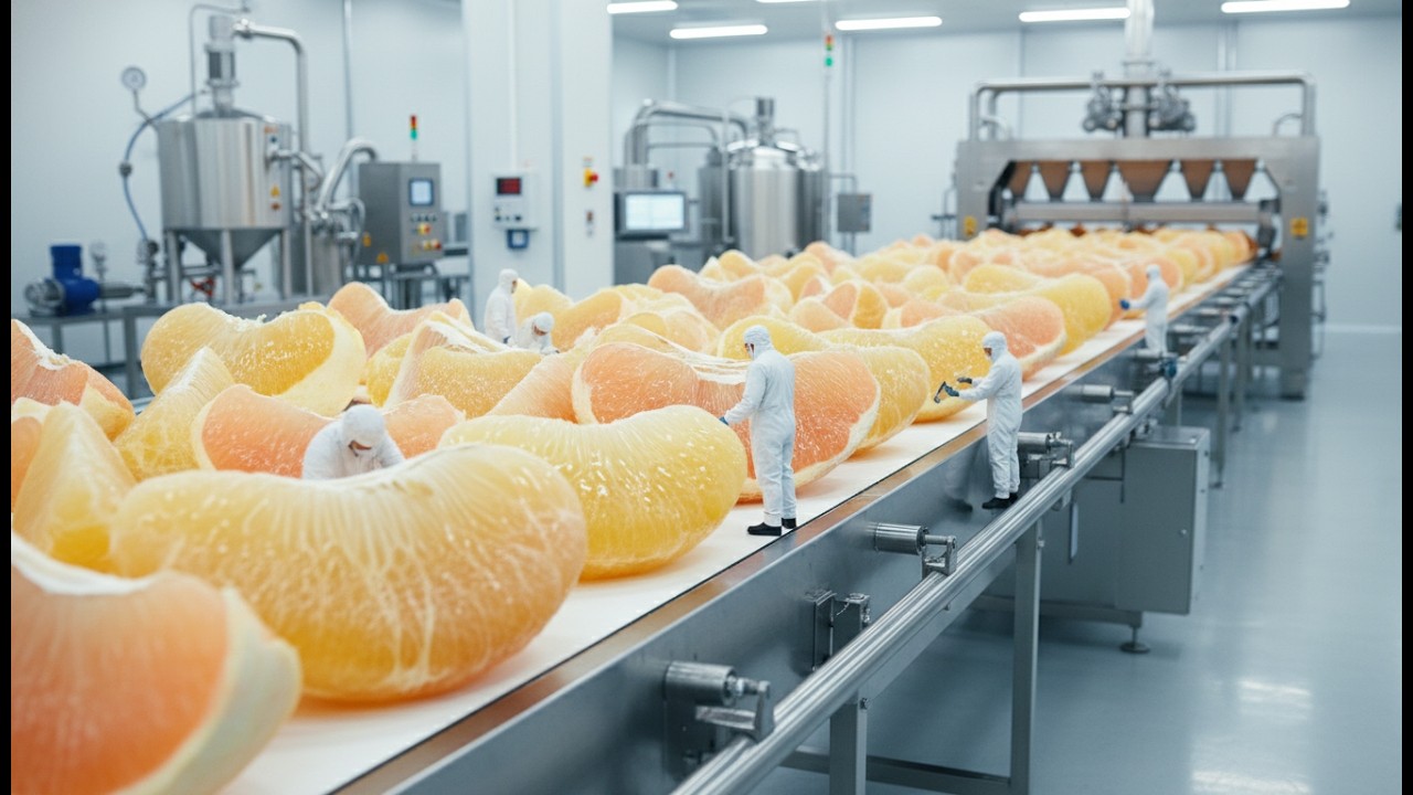Inside the Factory: Making Pomelo Essential Oil | Cold Press & Distillation Technology