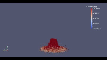 Numerical simulation of axisymmetric collapse of granular media
