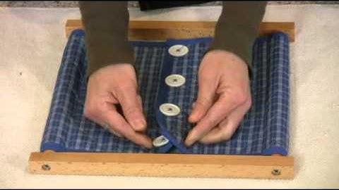 Montessori Practical Life Lesson - Buttoning Frame
