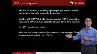 5   3   Module 5 Lecture 2  The Hypertext Transfer Protocol HTTP Introduction 10 09