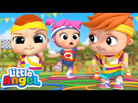 Who's Gonna Win? | Apples & Bananas | Little Angel Kids Songs & Nursery Rhymes