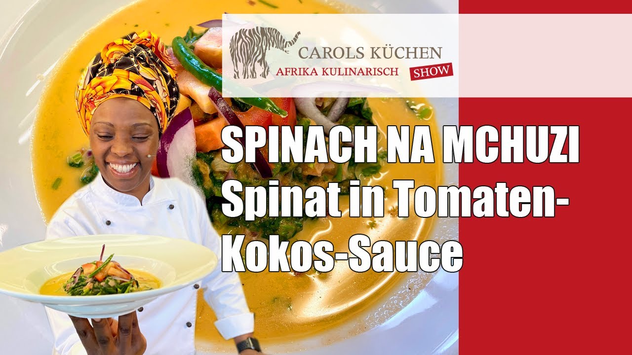 Spinach na Mchuzi - Spinat in Tomaten-Kokos-Sauce (vegan)