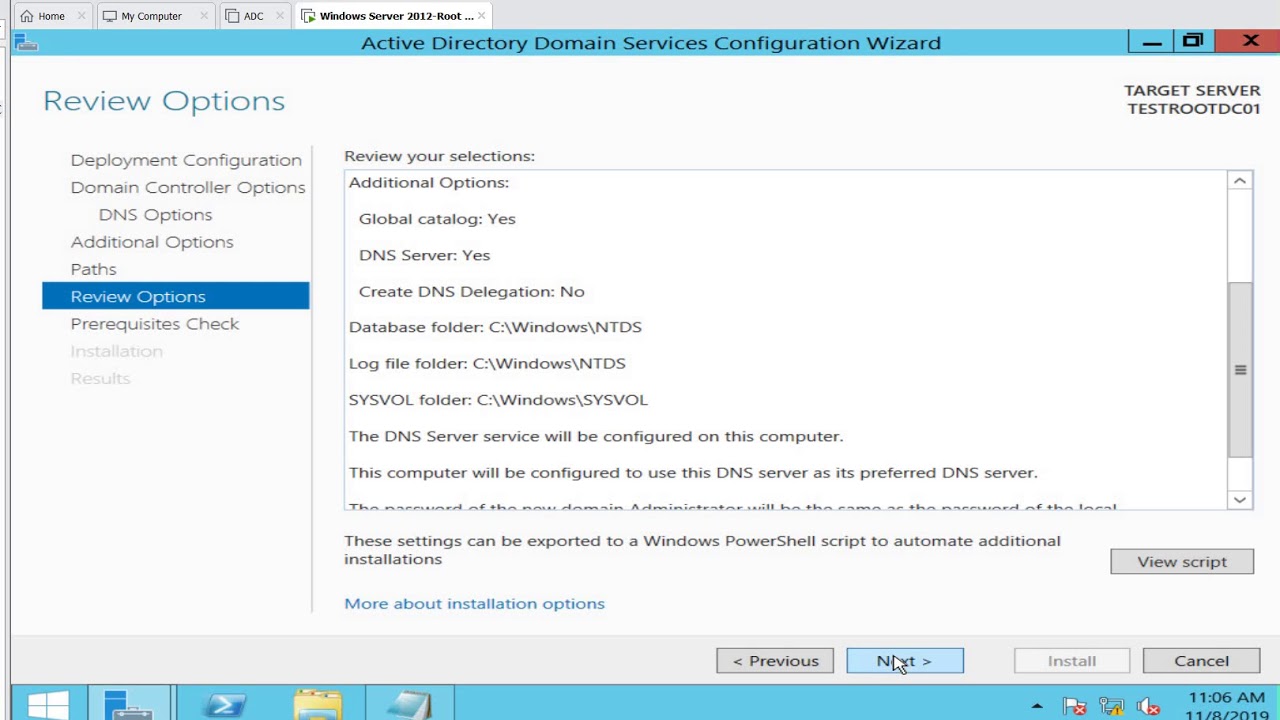 Active Directory domain controller installation P2 - YouTube