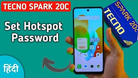Tecno Spark 20c Hotspot password kaise lagaye, how to set Hotspot password in tecno, change Hotspot