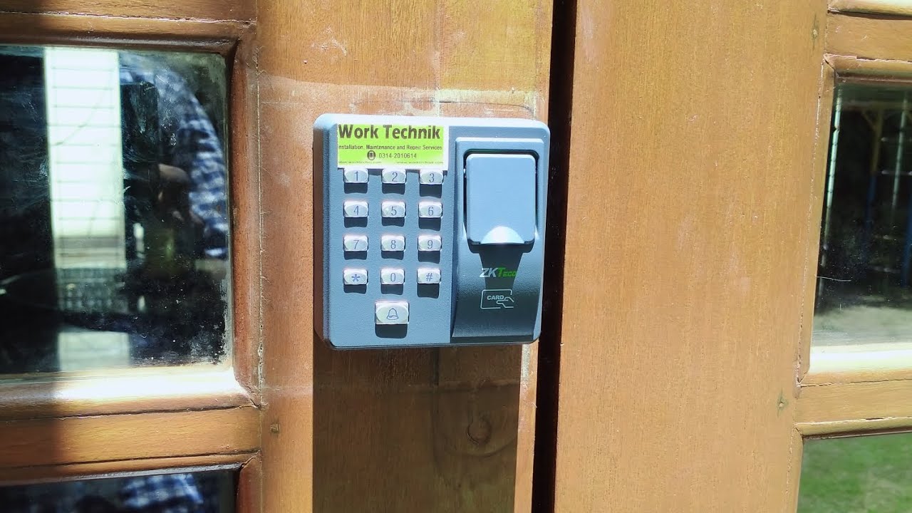 ZKTECO x6 access control installation | finger print | rfid card | keypad - YouTube