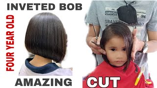 🔴 TREND HAIRCUT | INVERTED BOB FOR LITTLE GIRL | SUMMER LOOK HAIRCUT FOR KIDS | LONG TO SHORT HAIR