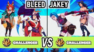 2XKO ▰ Bleed (Akali / Ahri) vs JakeyTheSnakey (Jinx / Ahri) ▰ High Level Gameplay