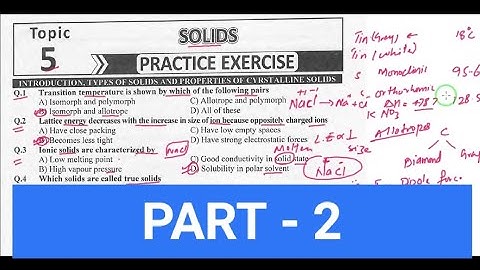 Chapter 5: SOLIDS class 11 MCQs | State of matter | KIPS Academy Chemistry test | MDCAT 2022