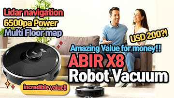 ABIR X8 Review: $200 Budget Robot Vacuum with 6500Pa Suction & Dual LiDAR Navigation!