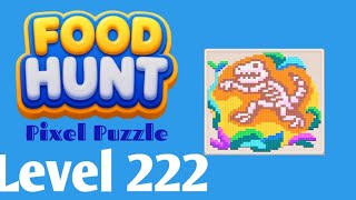 Food Hunt: Pixel Puzzle level 222 walkthrough solution 