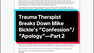 Trauma Therapist Breaks Down Mike Bickle’s “Apology”/“Confession”—Part 2