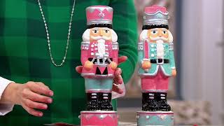 Mr. Christmas Set of 2 12 Ceramic Nostalgic Nutcrackers on QVC