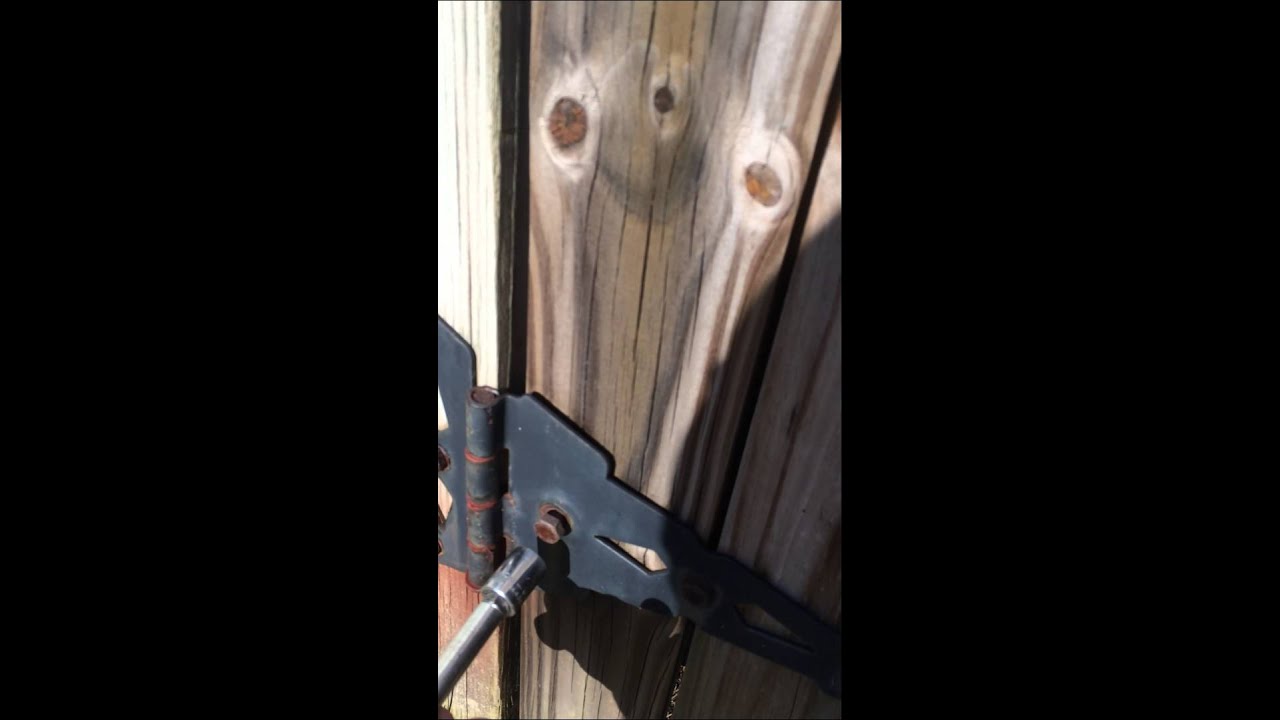 Stripped Lag Bolt Wooden Gate Hinge Part 1 of 2 YouTube