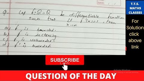 questions of the day / Real analysis / Csir net / IIT JAM / Nbhm / Tifr / Gate