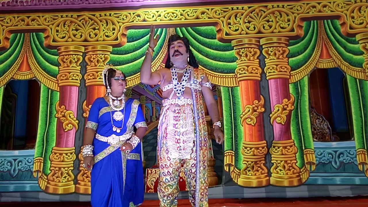 Master HH Shankar as Dharmaraya in Kurukshetra drama, 2020 Part 1