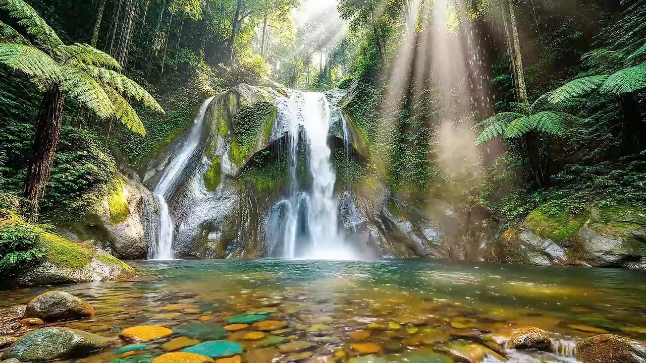 Waterfall Relaxation 🌊 | Peaceful Nature Sounds for Sleep, Meditation & Stress Relief