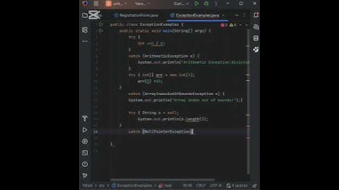 video 5 of question 3 Java, exceptions occur when errors disrupt normal program flow