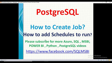 Postgresql Tutorials | How to create job in postgresql | postgresql schedule job | automate queries