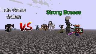 Late Game Golem vs Strong Bosses  Mob Battle  Minecraft