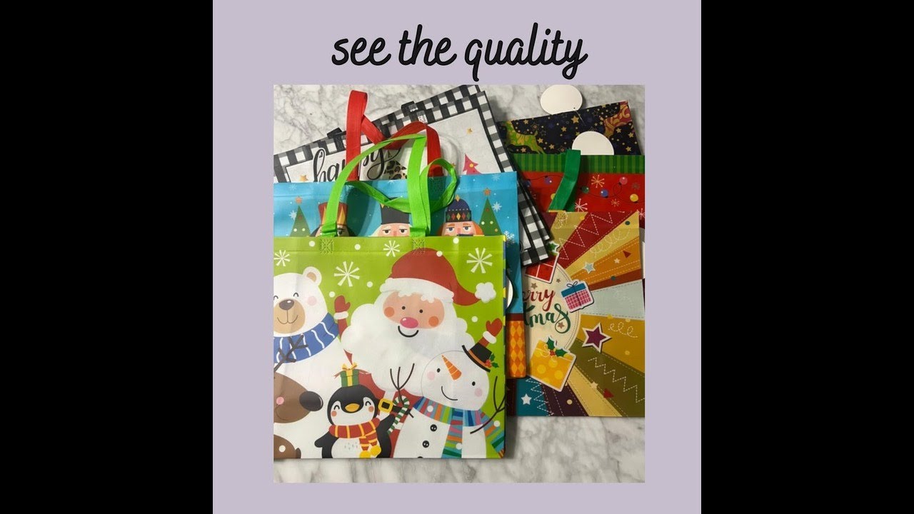 HOIIOH 8 sacchetti regalo di Natale extra large con manici