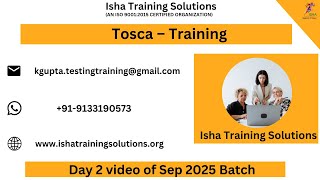 Tosca – Scriptless Automation Day 2 video on 22nd sep 2025. +91-9133190573 to enroll.