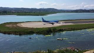 TUI Airlines takeoff at Corfu Airport