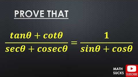 Verifying Trigonometric Identities, Trigonometry Proofs Ex 16, Math Sucks