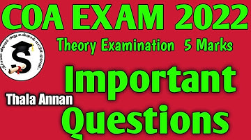 Model Question Paper 2022 | Computer On Office Automation Exam | Important 5 Marks @Thalaannan