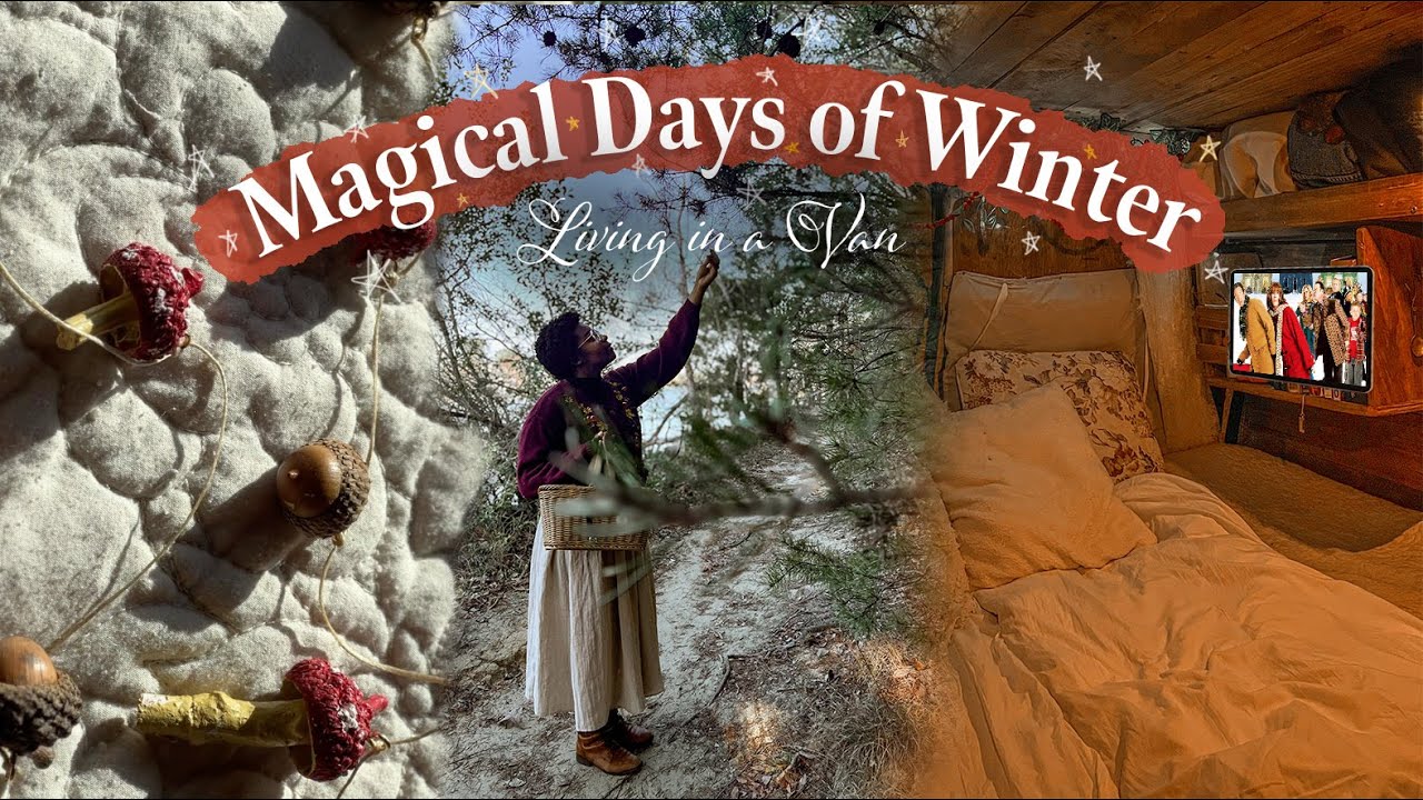 Magical Days of Winter Living in a Van ❄️ | Decorating for Christmas and Cozy Vibes 🍂🌲