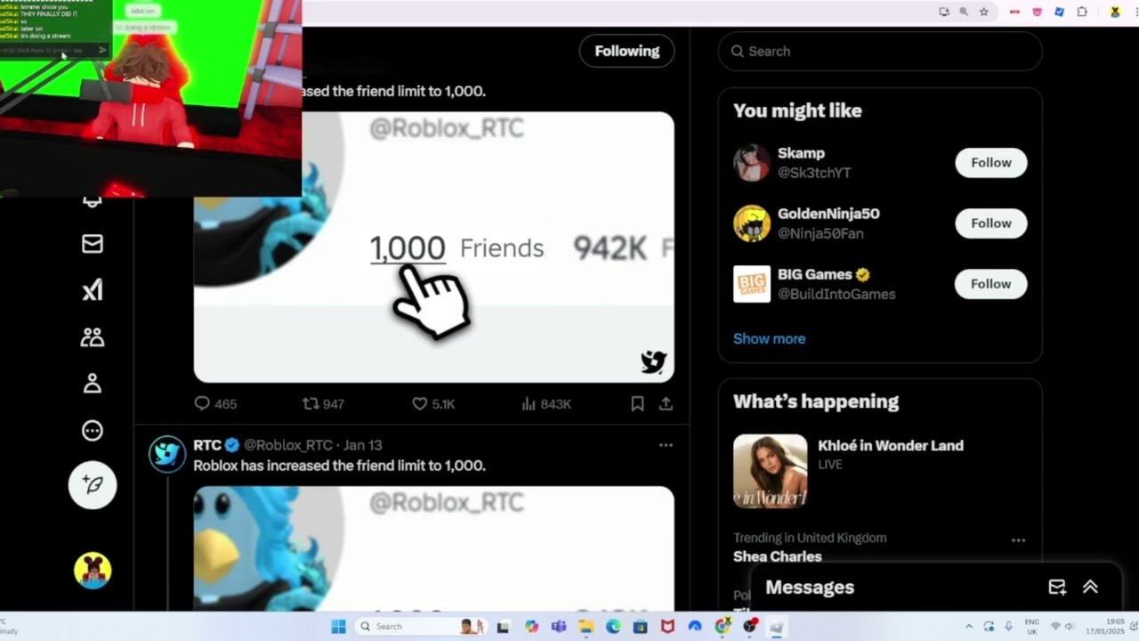 ROBLOX INCREASED THE FRIEND LIMIT YouTube 