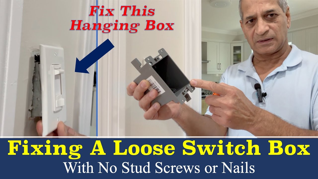 Best Way To Fix A Loose or Hanging Switch/Receptacle Outlet Box ...