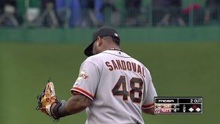 SF@WSH: Sandoval's wild throw scores Span from 2nd