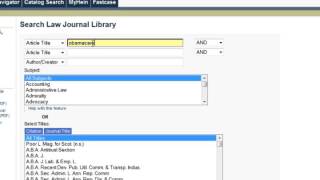 Using Heinonline to Find Journal Articles