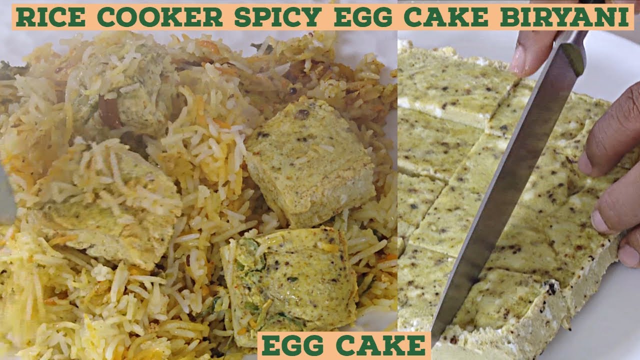 Rice Cooker Steamed Egg Cake Biryani - Egg Cubed Biryani - Egg Burfi Biryani Recipe - For Lunch Box | Vahchef - VahRehVah