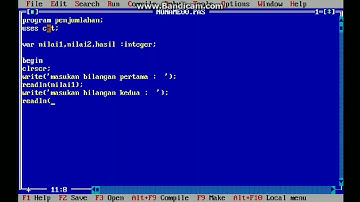 Program Penjumlahan 2 bilangan pascal  #1