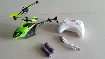 Helicopter dual mode control unboxing and testing video, induction Flight helicopter 