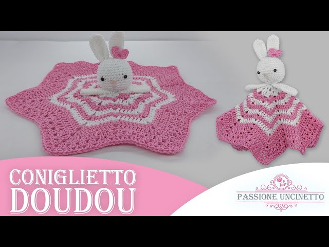 DOUDOU et COMPAGNIE Coniglio con doudou rosa cm.10