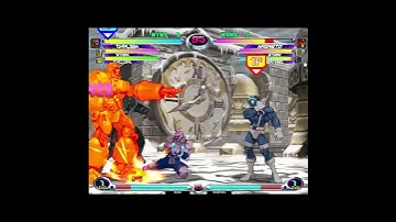 MvC2 Dhalsim 100% K.O. in first 7 seconds, vs Magneto, using evasion/rushdown/mixup/reset sequences.