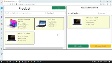 Product Registration/ MySQL/JavaScript (AJAX) | Aadhil Ahamed  | Java Institute |Semester 01 |