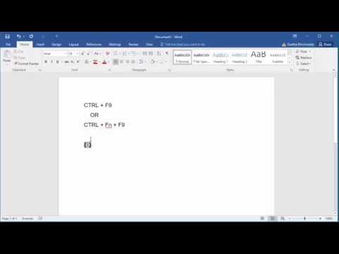 Video: Unde sunt codurile de comutare de câmp în Word 2016?