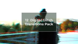 Digital Glitch Transitions Pack After Effects Template