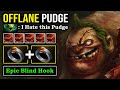 HOW TO OFFLANE PUDGE with 2x Ring of Protection & EPIC Blind Hook 100% Deleted ALL 23Min GG DotA 2