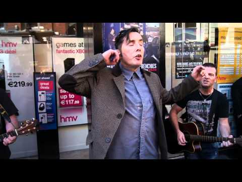 Aslan live outside HMV Grafton Street "Crazy World"
