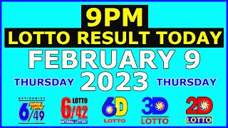 9pm Lotto Result Today Feb / February 9 2023 (Thursday)