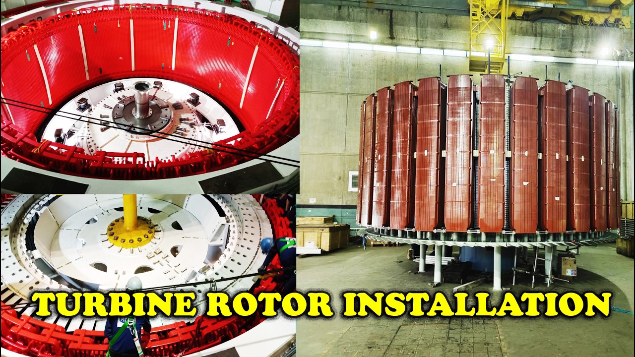Giant Rotor Massive Turbine Rotor Installation - YouTube