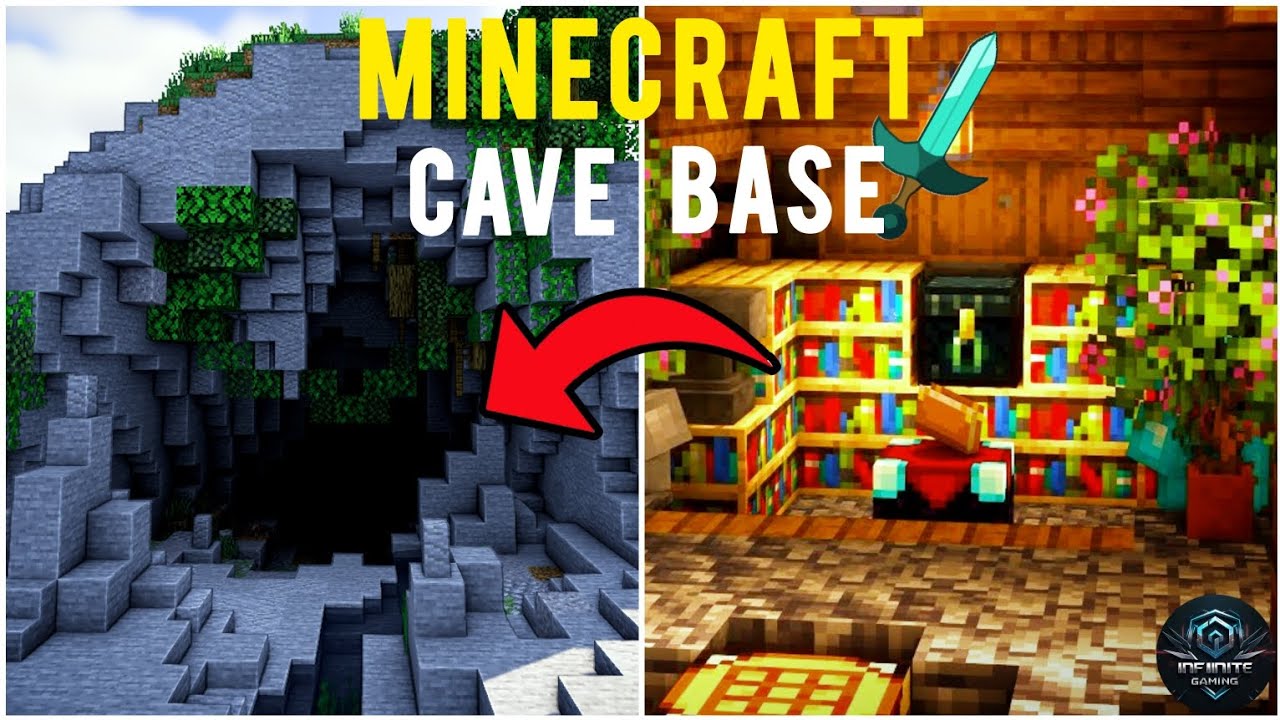 Minecraft secret base in cave || how to make - YouTube
